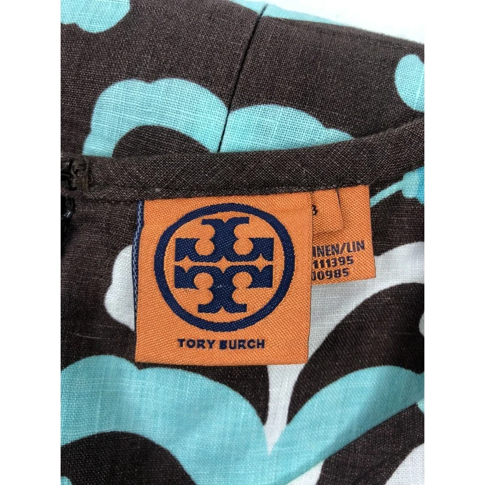 Tory Burch Womens 8 Dress 100% Linen Multicolor Tunic